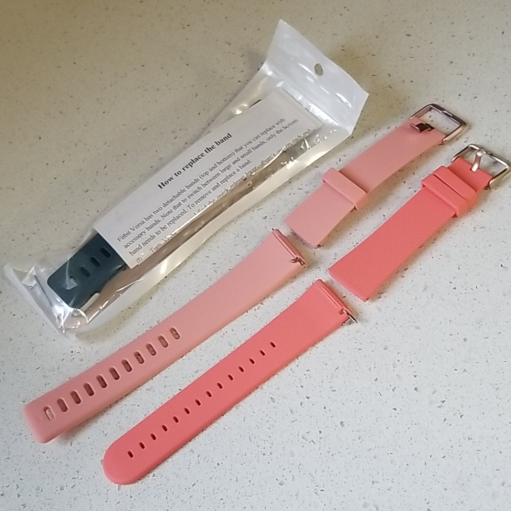Four Fitbit Versa bands